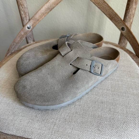 Birkenstock Boston Soft Footbed Clogs stone coin - Picture 2 of 8